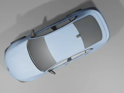 3D Model Hyundai Elantra 2021 Low Poly Car PBR Blender  Low-poly 3D model