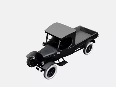 1925 Early Pickup Truck Model First Generation Utility Vehicle 3D model