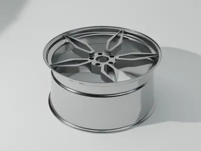Sport Car Wheel Low-poly 3D model
