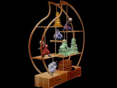 Chinese decorative self   3D model