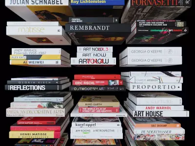 Coffee Table Books - Art 3D model