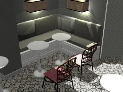 COMPLETE COFEE SHOP  3D model