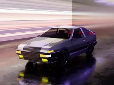 Toyota AE86 Trueno  Hachi Roku 3D model