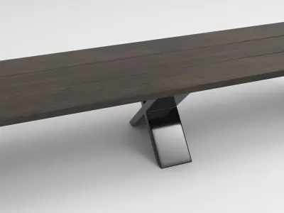 Need Bench Low-poly 3D model