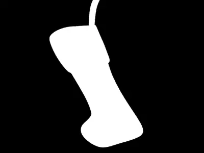 Christmas Stocking Red Low-poly 3D model