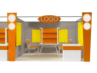 Booth Exhibition Stand a406b 3D model