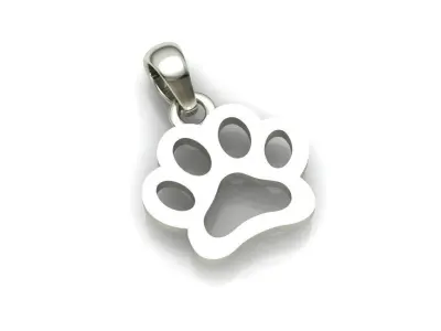 Dog paw pendant 3D print model