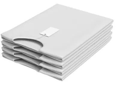 Crew Neck T-Shirt Folded For Men with Tag 3D model