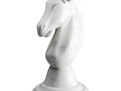 Horse statue Low-poly 3D model 11