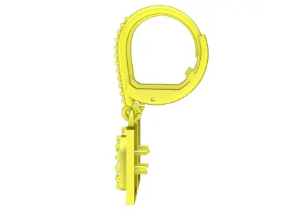 5805 Luxury diamond G earrings 3D print model