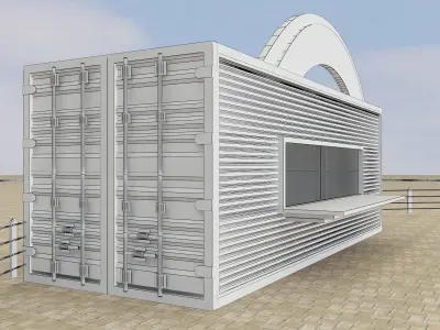 Restaurant Exhibition Stand a217 3D model