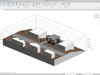 House Villa 3-Storey Revit Project 3D model