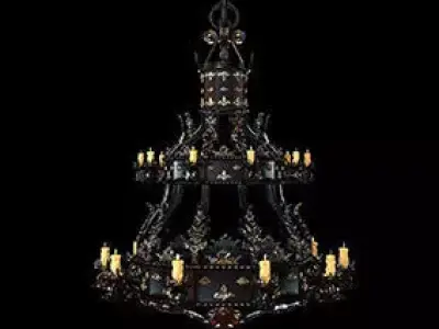 chandelier in style of person 3D model