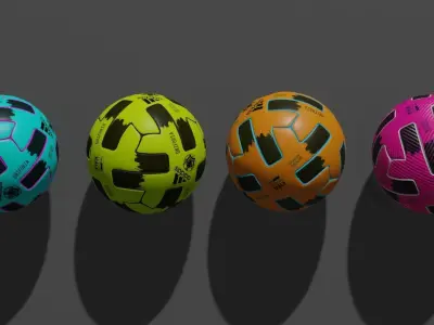 Uniforia 2020 - Official Euro Cup Match Ball - Adidas Low-poly 3D model