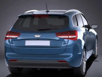 Kia Ceed SW 2017 VRAY 3D model