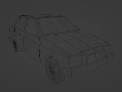 Citroen Visa Low-poly 3D model