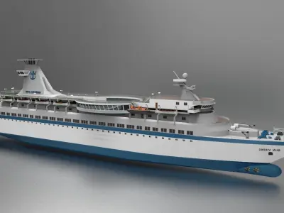 Cruise Ship Royal caribbean Sun Viking 3D model