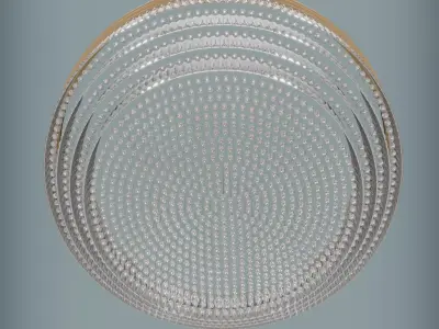 Luxury Round Crystal Ceiling Chandelier 3D model