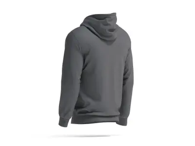 Black Hoodie - sports sweatshirt with hood 3D model