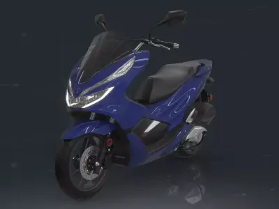 scooter Electric car Low-poly 3D model