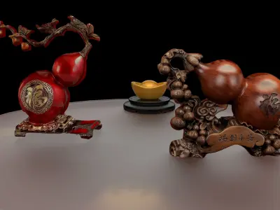 chinese  gourd  3D model
