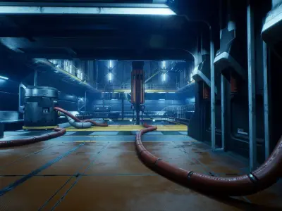 Drilling Rig Low-poly 3D model