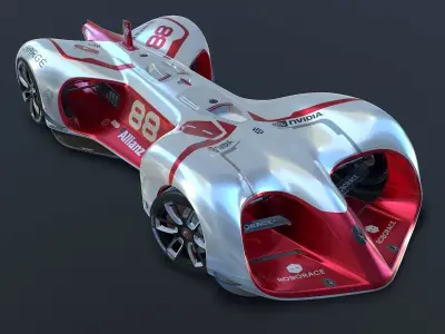 Roborace Formula E car 3D model