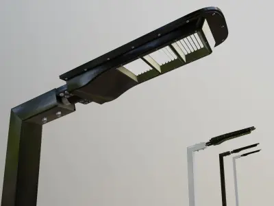 5 Meter Box Profile Lighting Pole 3D model