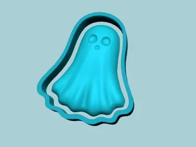 Halloween Molding A03 Ghost - Chocolate Silicone Mold 3D print model