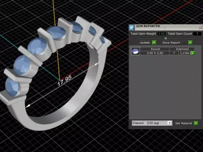 ring woman  3D print model 58