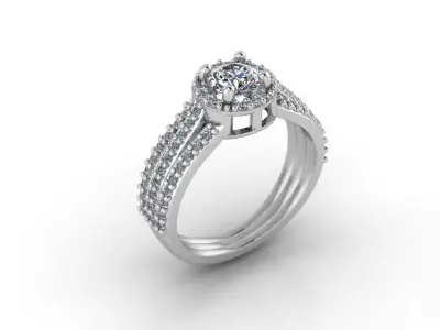 Mini Set Ring Pendant Earrings STL 3DM Womens Jewelry 3D print model