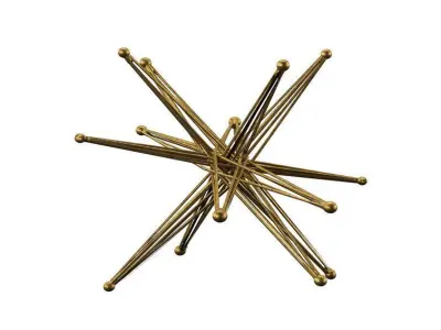 Wire Exploding Star Sculpture 3D model