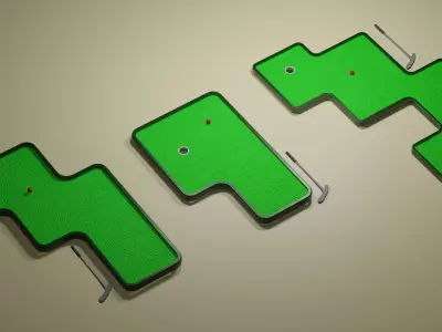 Miniature Golf Course 05 set 3D model