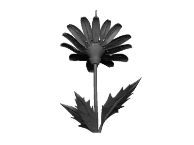 daisy flower pendant 3D print model