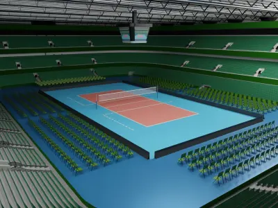 Volleyball Stadium Low-poly 3D model
