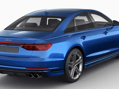 Audi A8-S-line and S8 2022 3D model