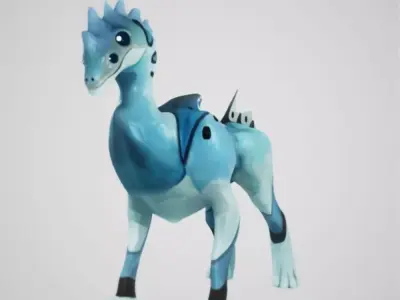 Alien Character Fairy Hand Painted Low-poly 3D model