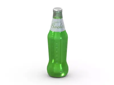 Supermarket Soda Drink Bottle 06 Low Poly PBR Realistic Low-poly 3D model