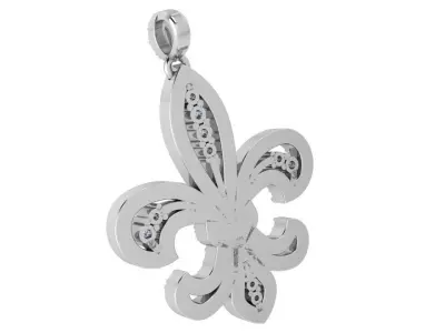 Fleur de Lis Diamond Pendant 3796 3D print model