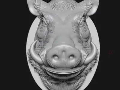 Wild boar 3D print model