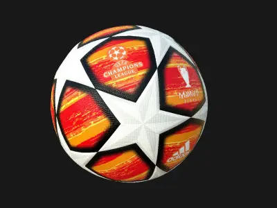 Ball Champions League 2019 PBR Low-poly 3D model