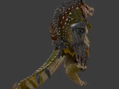 Crocodile Low-poly 3D model