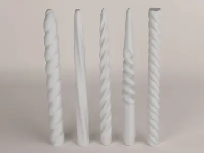 Twist Candle 3D print model