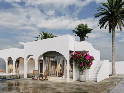 Persian Garden Low-poly 3D model