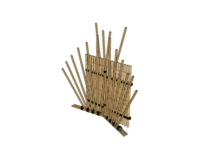 Bamboo Backdrop Traditional Decorative 3D Model Free 3D print model