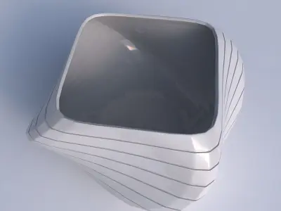 Bowl helix with hard horizontal dents 3D print model