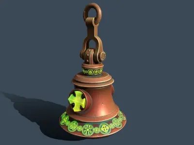 big bell Low-poly 3D model