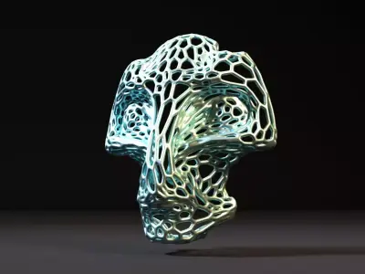 Scary mask Voronoi 3D print model