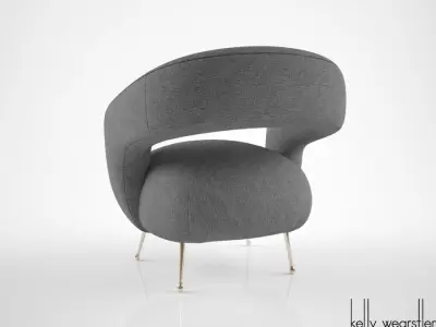 Kelly Wearstler Laurel Lounge Chair 3D model