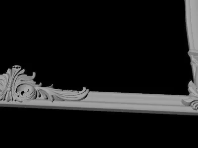 mirror ornate frame 3D model get